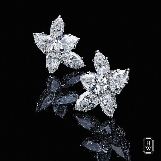 Harry winston cluster earrings hotsell