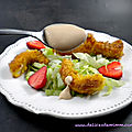 Salade de crevettes panées et sauce cocktail rapide
