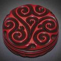 A tixi cinnabar lacquer circular box and cover. ming dynasty, 16th century. 