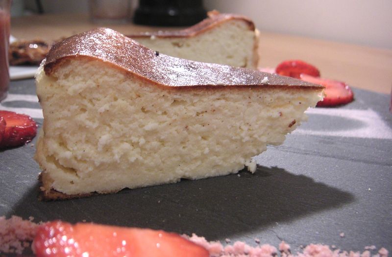 Mi cheesecake mi gâteau au fromage blanc, sans pâte (diététique ...