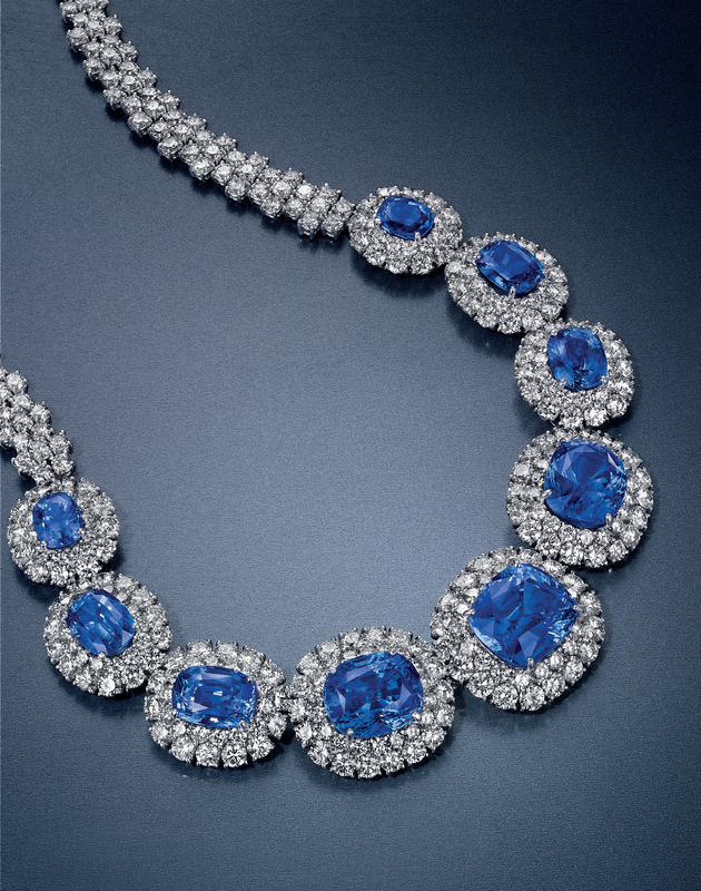 A sapphire and diamond necklace 2