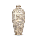A cizhou white-glazed sgraffiato ‘peony’ vase, meiping, northern song dynasty, 960-1126