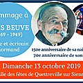 Quettreville-sur-sienne, 13 octobre 2019: célébrons louis beuve écrivain et poète normand