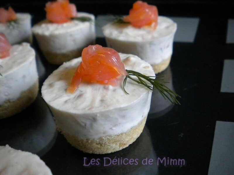 Mini cheesecakes au saumon fumé 4
