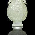 A pale green jade archaistic vase, qianlong period (1736-1795)