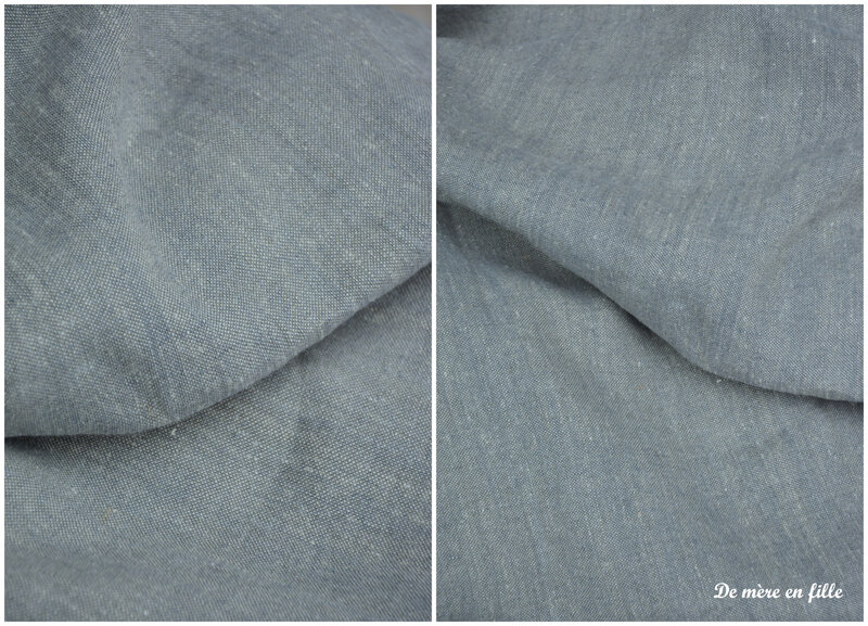 gros lin gris bleuté