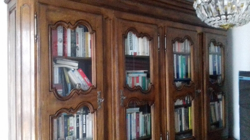 bibliothèque en chêne rustique avant