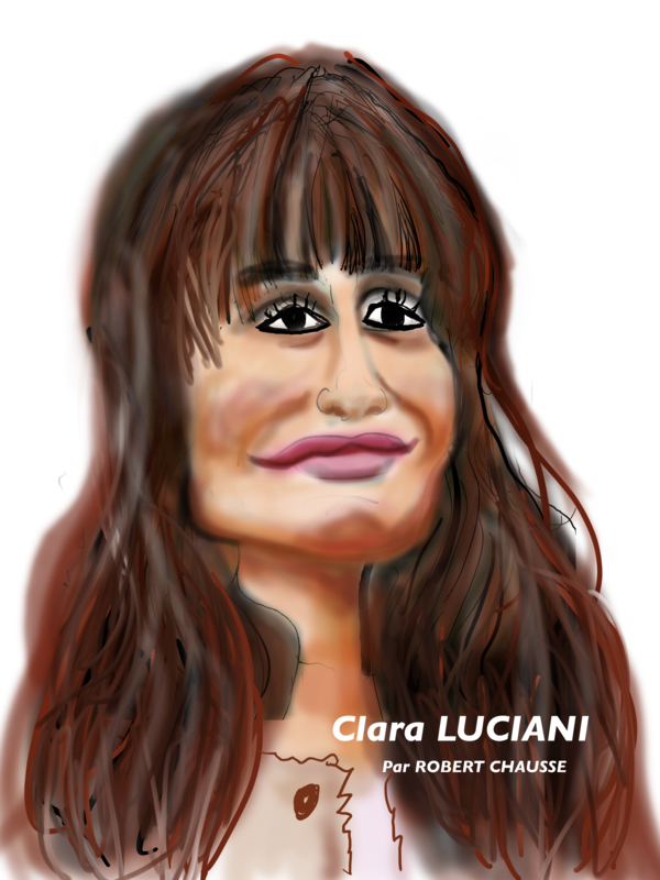 Clara LUCIANI par le caricaturiste portraitiste ROBERT CHAUSSE