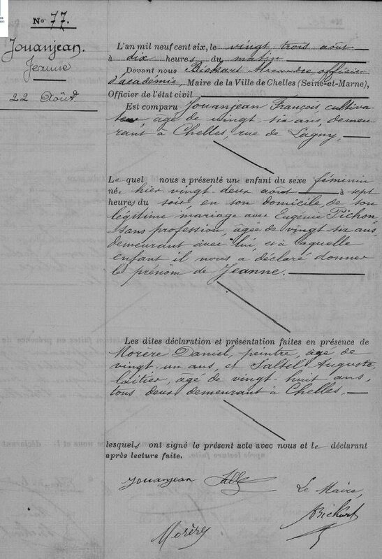 1906 N Chelles Jeanne Jouanjean