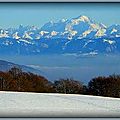 Massif Mt Blanc des Combes Blanches depuis Retord (Ain)
