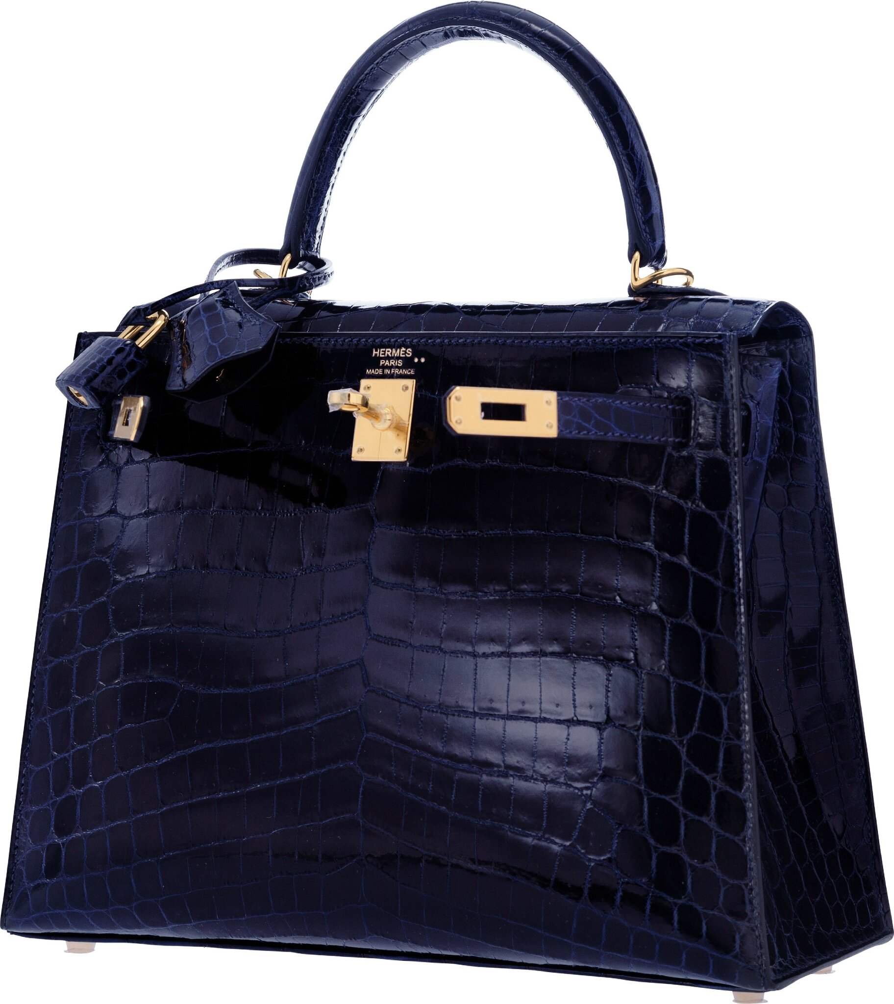 Sold at Auction: Hermes Birkin 25 Bag, Blue Sapphire Swift Leather,  Palladium Hardware