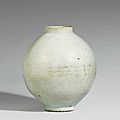 A white-glazed moon jar, korea, chosôn, probably 18th century