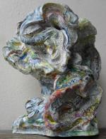 Hervé THAREL - SCHMIMBLOCK'S arbol 2014 - acrylic sur argile 31x25,5cm 3