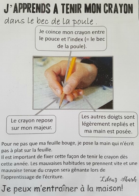 tenir son crayon