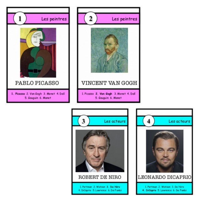 7 familles verbe les arts