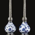 A matched pair of kangxi (1662-1722) islamic market rosewater sprinklers, china