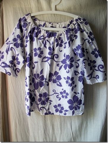 coton violet fleuri style Hawai