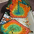 Cake multicolore et test de four vapeur