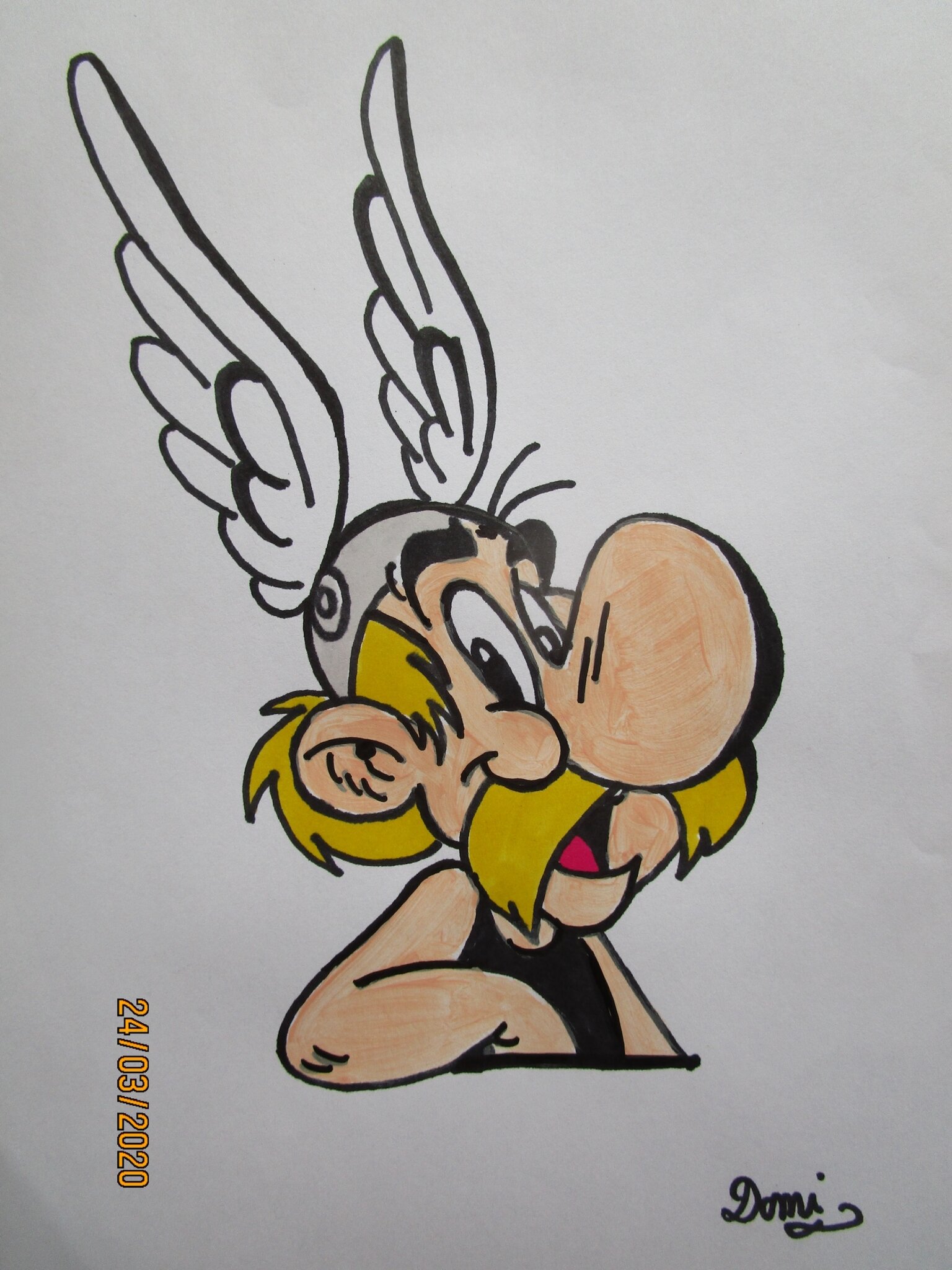 Pas A Pas Pour Dessiner La Tete D Asterix En Hommage A Albert Uderzo Domi Dessins Et Peintures