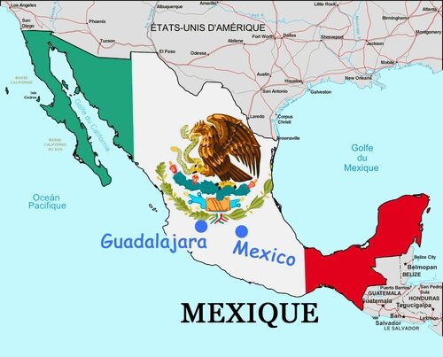 Carte Mexique CM 1971