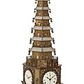 Rare 18th century pagoda form musical automaton clock soars to $998,250 at fontaine's auction