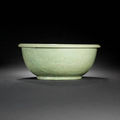 A large celadon-glazed bowl. ming dynasty