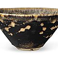 A Jizhou resist-decorated papercut conical bowl, China, Southern Song Dynasty, 12th-13th century