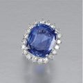  25.12 carats sapphire and diamond ring