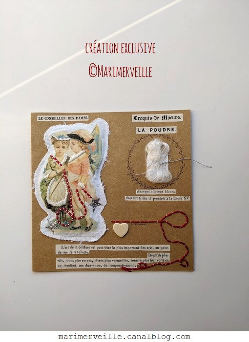 Carte chromos à la perruque poudrée - création exclusive©Marimerveille