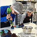 Création de cupcakes par les enfants de l'atelier du mercredi...