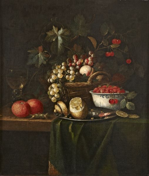 Ecole Flamande Du Xviiieme Siecle Nature Morte Aux Fruits Sur Une Table Alain R Truong