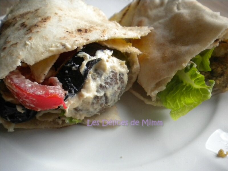 Sandwich libanais (falafels, houmous, aubergines,…) 3