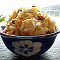 Coleslaw sucré-salé, panais,chou-rave,carotte,pomme et raisins secs