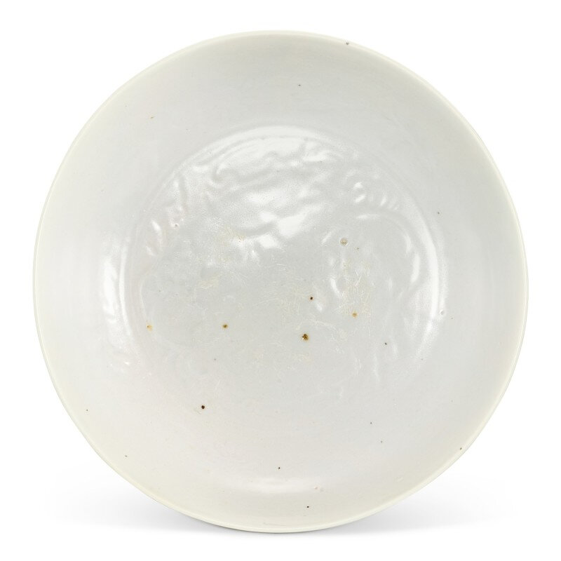 A shufu white-glazed 'floral' dish, Yuan dynasty (1279-1368)