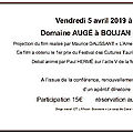 Boujan - projection-débat 