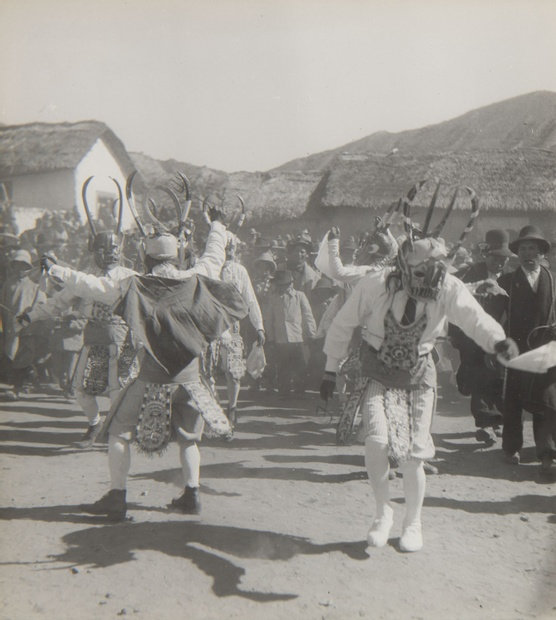 Pierre Edouard Verger Untitled Masked dancers performing in costume ca