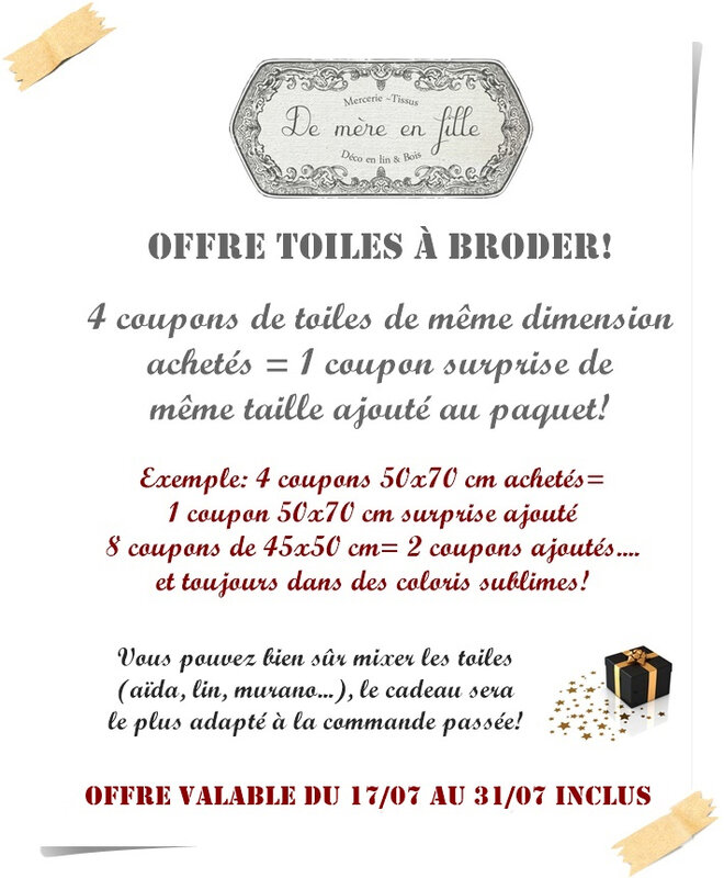 offre toiles juillet 2018
