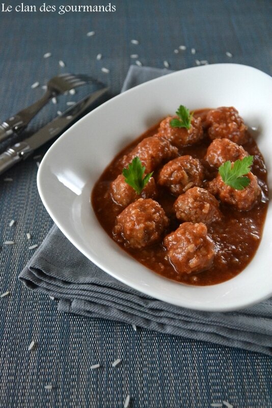 Boulettes De Viande Au Riz Sauce Tomate Aux Epices Le Clan Des