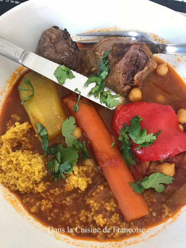 Couscous de Boeuf et Boulettes Dans la Cuisine de Françoise