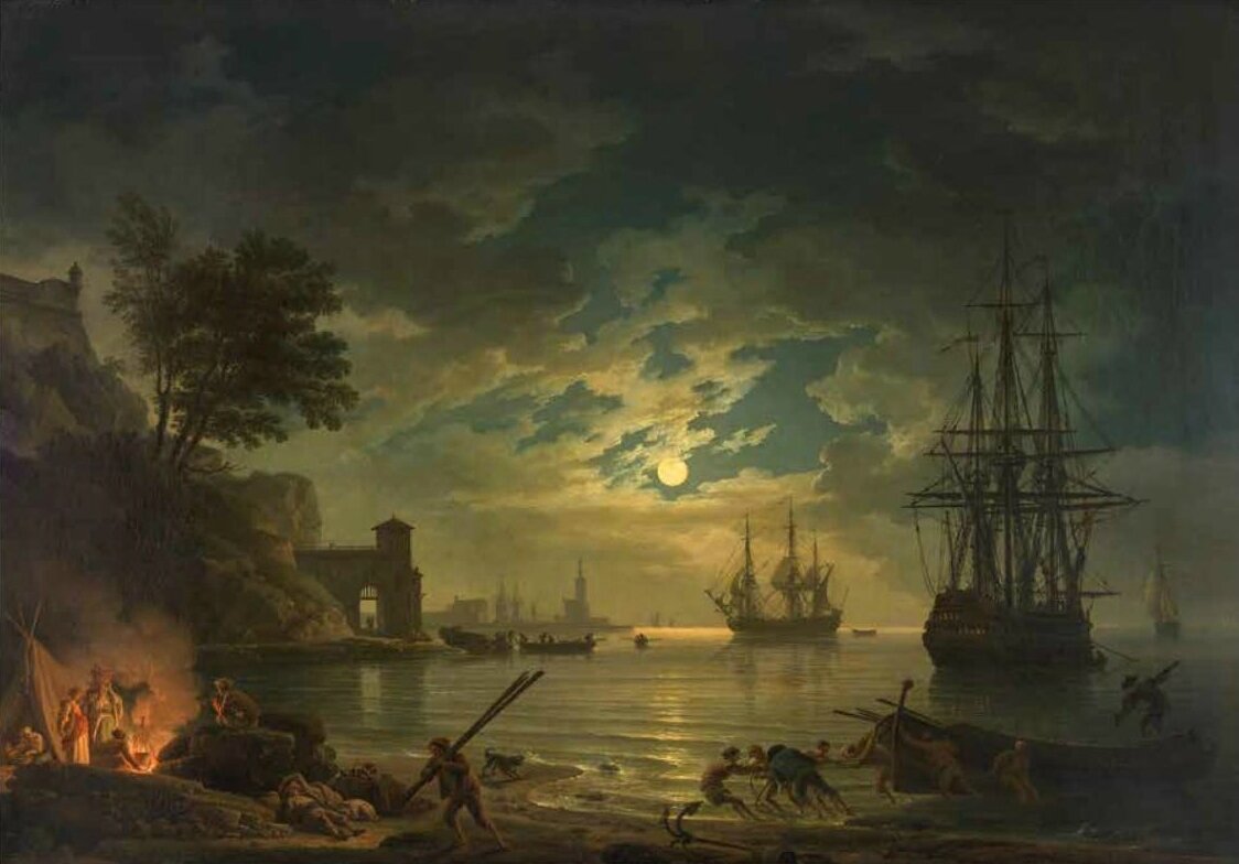 Claude Joseph Vernet Avignon 1714 17 Paris Clair De Lune 1772 Alain R Truong