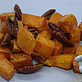 Patates douces rôties au sirop d’érable, cannelle et noix de pécan