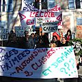 Manifestation contre la fermeture de 2 classes sur Bagnères