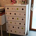 Commode pastel dots