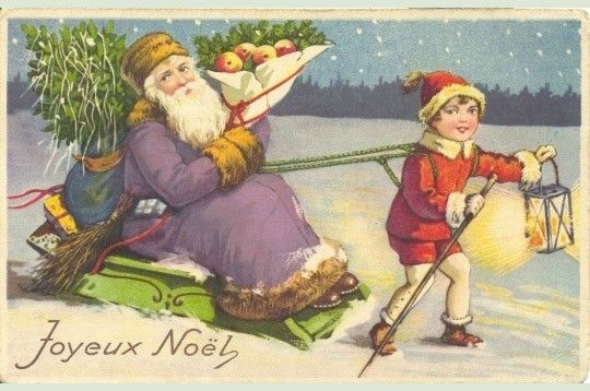 Carte de Noel à l'ancienne - Le Salon des Poètes de Lyon