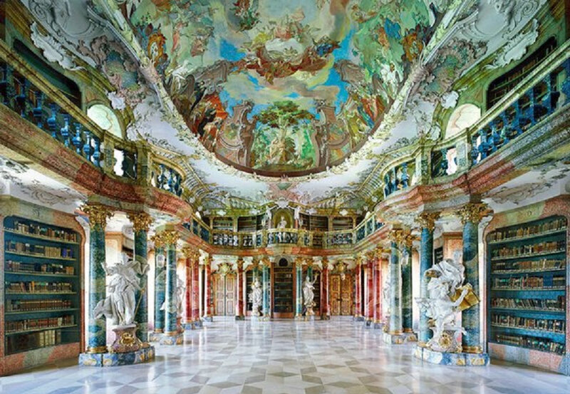 Bibliothèque du Monastère Wiblingen_ Allemagne