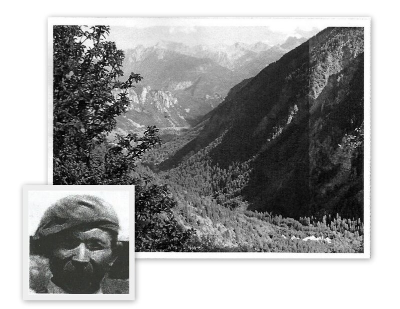 Félix Berthalon et la vallée de Freissinières, avec le hameau des Viollins (photos L'Alpe et Nostre Ristouras)