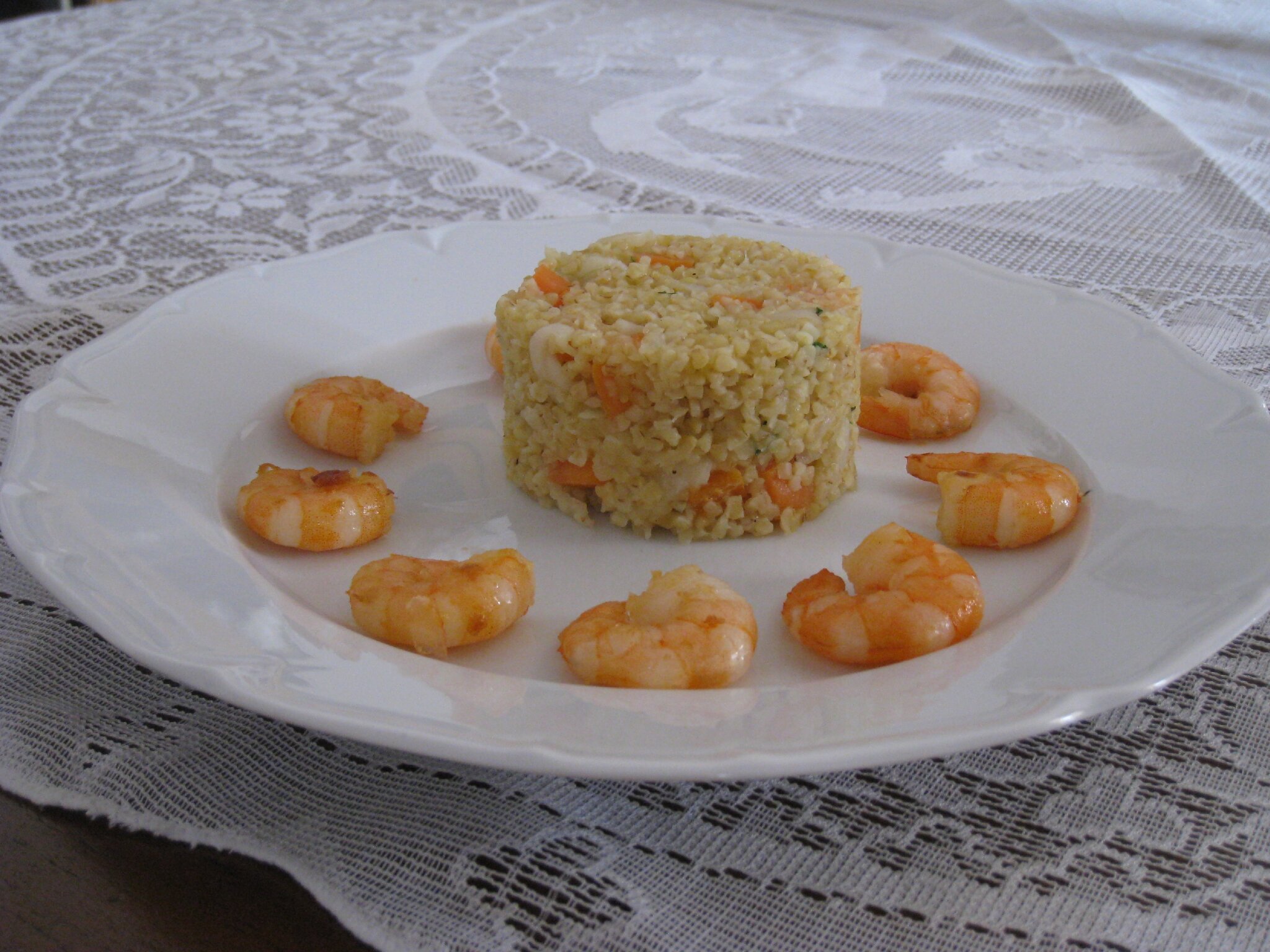 TIMBALES BOULGOUR CAROTTES CREVETTES Les petits plats de Mimimarie