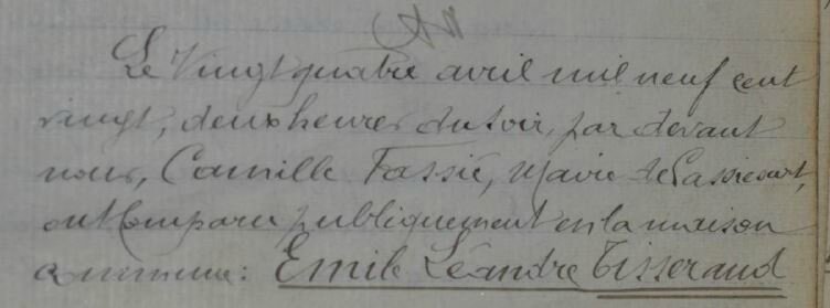 1920 le 24 avril mariage de Marie Quefelec et Emile Tisserand_1