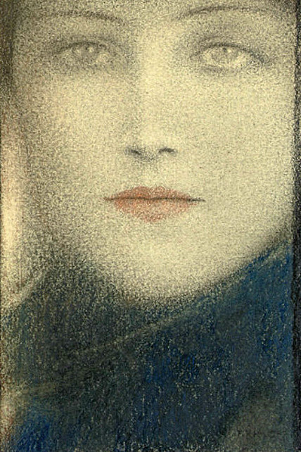 1910 tete de femme fernand khnopff