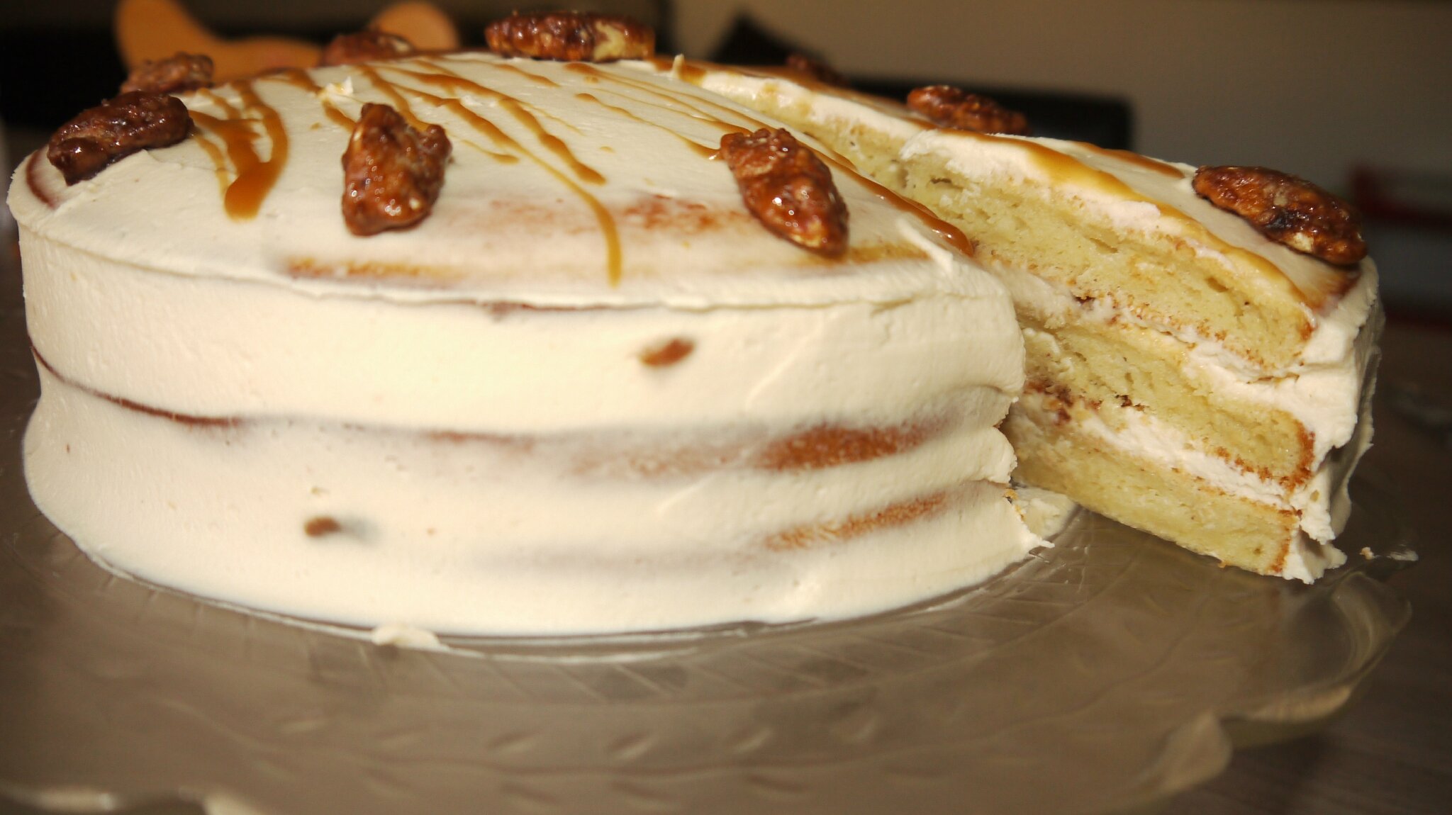 Gâteau au yaourt, mascarpone et noix de pécan - les lysmadises